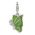 Amore La Vita Sterling Silver Green Enameled & CZ Butterfly Charm hide-image