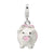 3-D Enameled Pig Charm in Sterling Silver