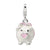 Amore La Vita Sterling Silver 3-D Enameled Pig Charm hide-image