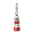 Enamel Swarovski Crys Lighthouse Charm in Sterling Silver