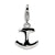 3-D Polished Anchor Charm in Sterling Silver