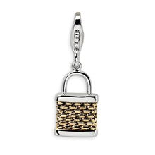 Amore La Vita Sterling Silver Gold-Plated 3-D Fishing Basket Charm hide-image