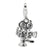 3-D Polished Movie Camera Charm in Sterling Silver