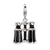 Enamel Binocular Charm in Sterling Silver