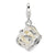 Amore La Vita Sterling Silver Swarovski Element & FW Cult Pearl Crown Charm hide-image