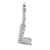 3-D Polished Big Ben Charm in Sterling Silver