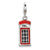 Amore La Vita Sterling Silver 3-D Red Enameled Telephone Booth Charm hide-image