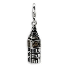 Amore La Vita Sterling Silver 3-D Antiqued Big Ben Charm hide-image