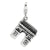 3-D Enameled Arc De Triomphe Charm in Sterling Silver