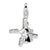 3-D Polished Moveable Windmill Charm in Sterling Silver