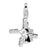 Amore La Vita Sterling Silver 3-D Polished Moveable Windmill Charm hide-image