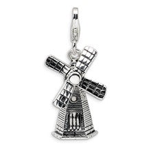 Amore La Vita Sterling Silver 3-D Moveable Windmill Charm hide-image