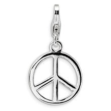 Amore La Vita Sterling Silver Small Polished Peace Sign Charm hide-image