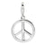 Amore La Vita Sterling Silver Large Polished Peace Sign Charm hide-image