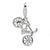 3-D Polished Bicycle Charm in Sterling Silver