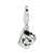 Enamel Recycle Bin Charm in Sterling Silver