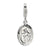 Saint Christopher Medal Charm in Sterling Silver