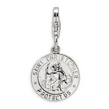 Amore La Vita Sterling Silver St. Christopher Medal Charm hide-image