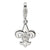 Amore La Vita Sterling Silver CZ Polished Fleur de Lis Charm hide-image