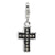 Amore La Vita Sterling Silver Swarovski Element & Enamel Cross w/Lob. Clasp Charm hide-image