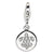 Amore La Vita Sterling Silver CZ Fleur de Lis Ornament Charm hide-image