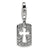 Amore La Vita Sterling Silver CZ Cut-out Cross/Faith Clip-on Charm hide-image