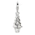 Swarovski Element Christmas Tree Charm in Sterling Silver