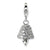 Amore La Vita Sterling Silver CZ Polished Moveable Bell Charm hide-image