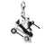 3-D Enameled Roller Skate Charm in Sterling Silver