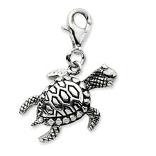 Amore La Vita Sterling Silver Click-on Antiqued Turtle Charm hide-image