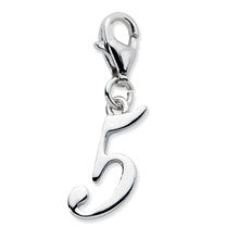 Amore La Vita Sterling Silver Number 5 Charm hide-image