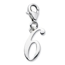 Amore La Vita Sterling Silver Number 6 Charm hide-image