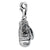 3-D Antiqued Boxing Glove Charm in Sterling Silver