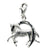 Horse and Shoe Charm in Sterling Silver