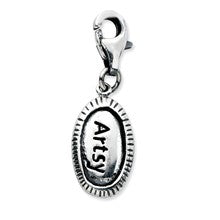 Amore La Vita Sterling Silver Antiqued ARTSY Charm hide-image