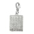 Bingo Card Charm in Sterling Silver