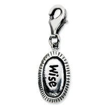 Amore La Vita Sterling Silver Antiqued WISE Charm hide-image