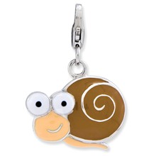 Amore La Vita Sterling Silver Enameled 3-D Snail Charm hide-image