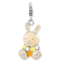 Amore La Vita Sterling Silver Enameled 3-D Bunny Charm hide-image