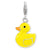 Enameled 3-D Duck Charm in Sterling Silver