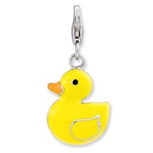 Amore La Vita Sterling Silver Enameled 3-D Duck Charm hide-image