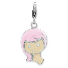 Amore La Vita Sterling Silver Enameled Girl Charm hide-image