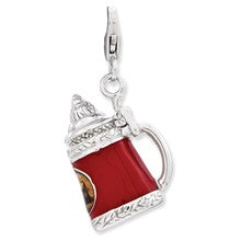 Amore La Vita Sterling Silver Enameled Beer stein Charm hide-image