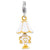 Amore La Vita Sterling Silver Enameled 3-D Gold Plated Lamp Charm hide-image