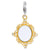 Enameled 3-D Gold Plated Mirror Charm in Sterling Silver