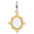 Amore La Vita Sterling Silver Enameled 3-D Gold Plated Mirror Charm hide-image