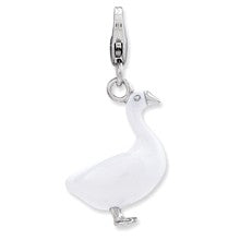 Amore La Vita Sterling Silver Enameled 3-D Goose Charm hide-image