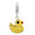 Amore La Vita Sterling Silver Yellow Crystal Duck Charm hide-image