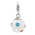 Amore La Vita Sterling Silver 3-D Multicolor Crystal Ball Charm hide-image