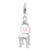 Enameled 3-D Vanity Chair Charm in Sterling Silver